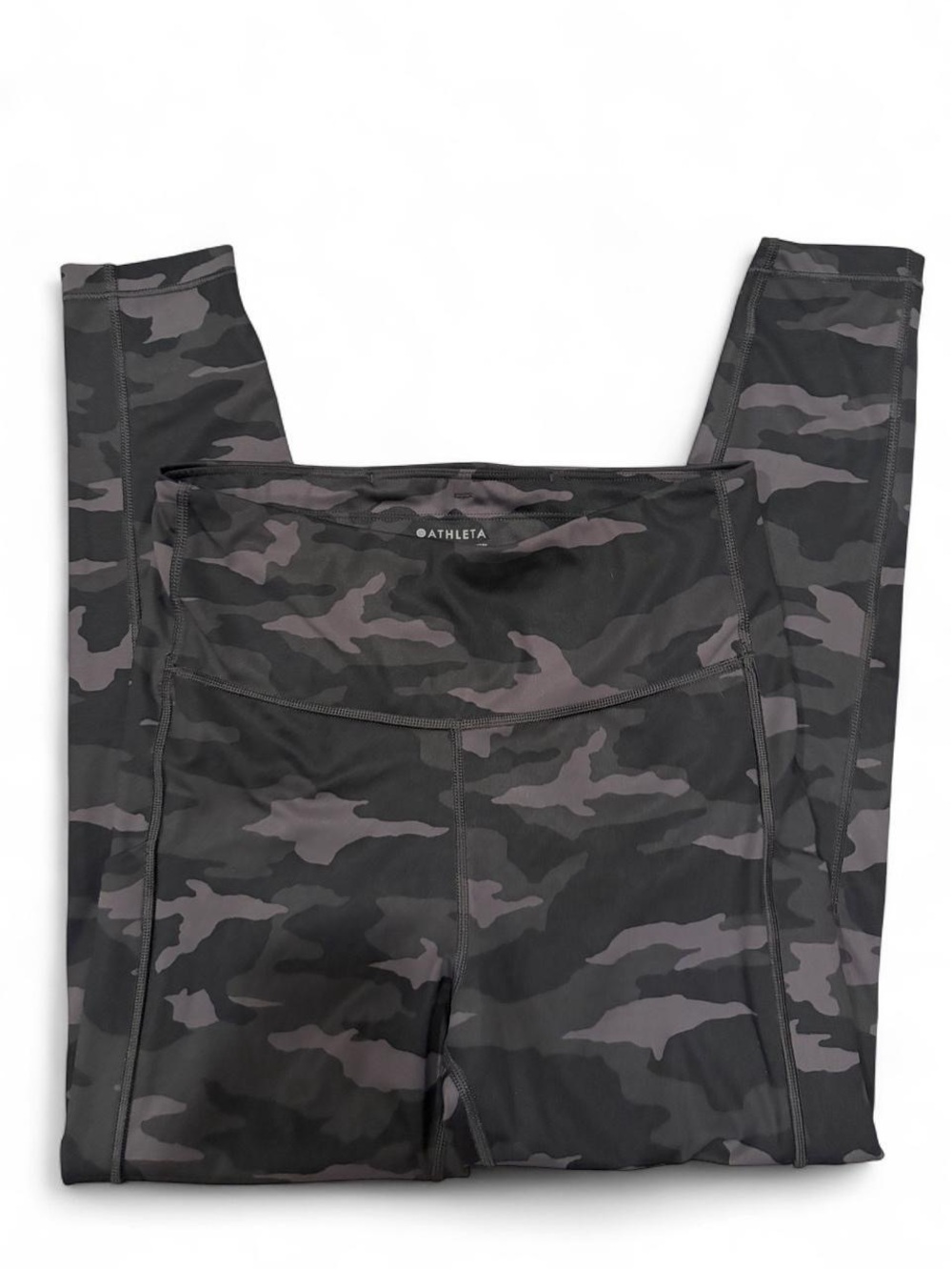 Athleta Camouflage High-Rise Performance Leggings in Black and Gray